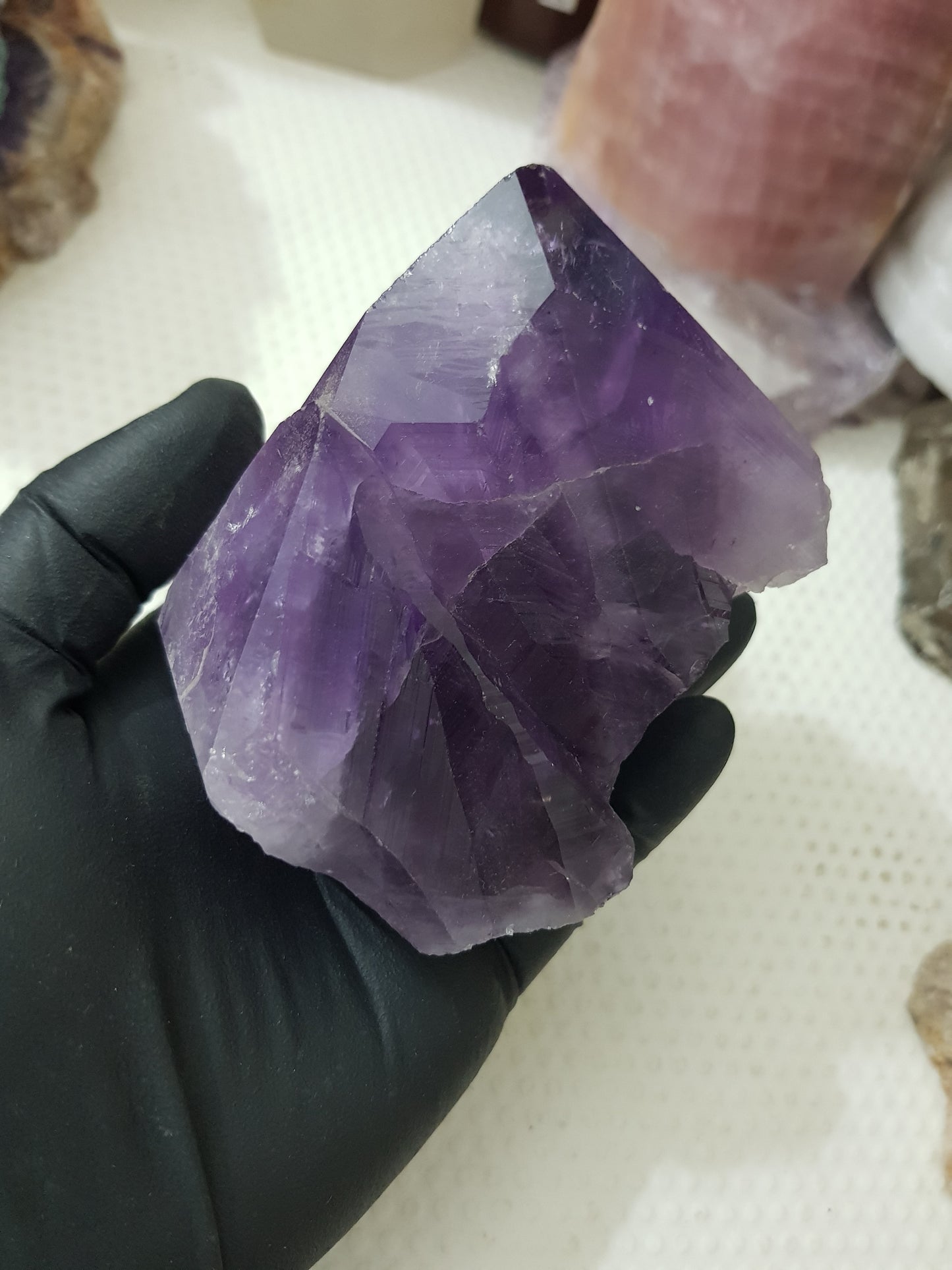 Amethyst Crystal Point With Cut Base – AP15
