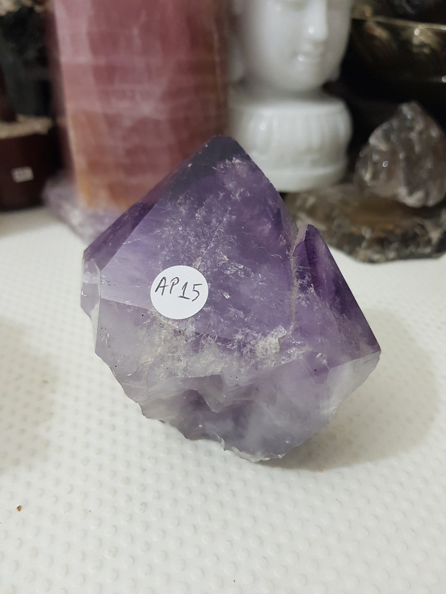 Amethyst Crystal Point With Cut Base – AP15