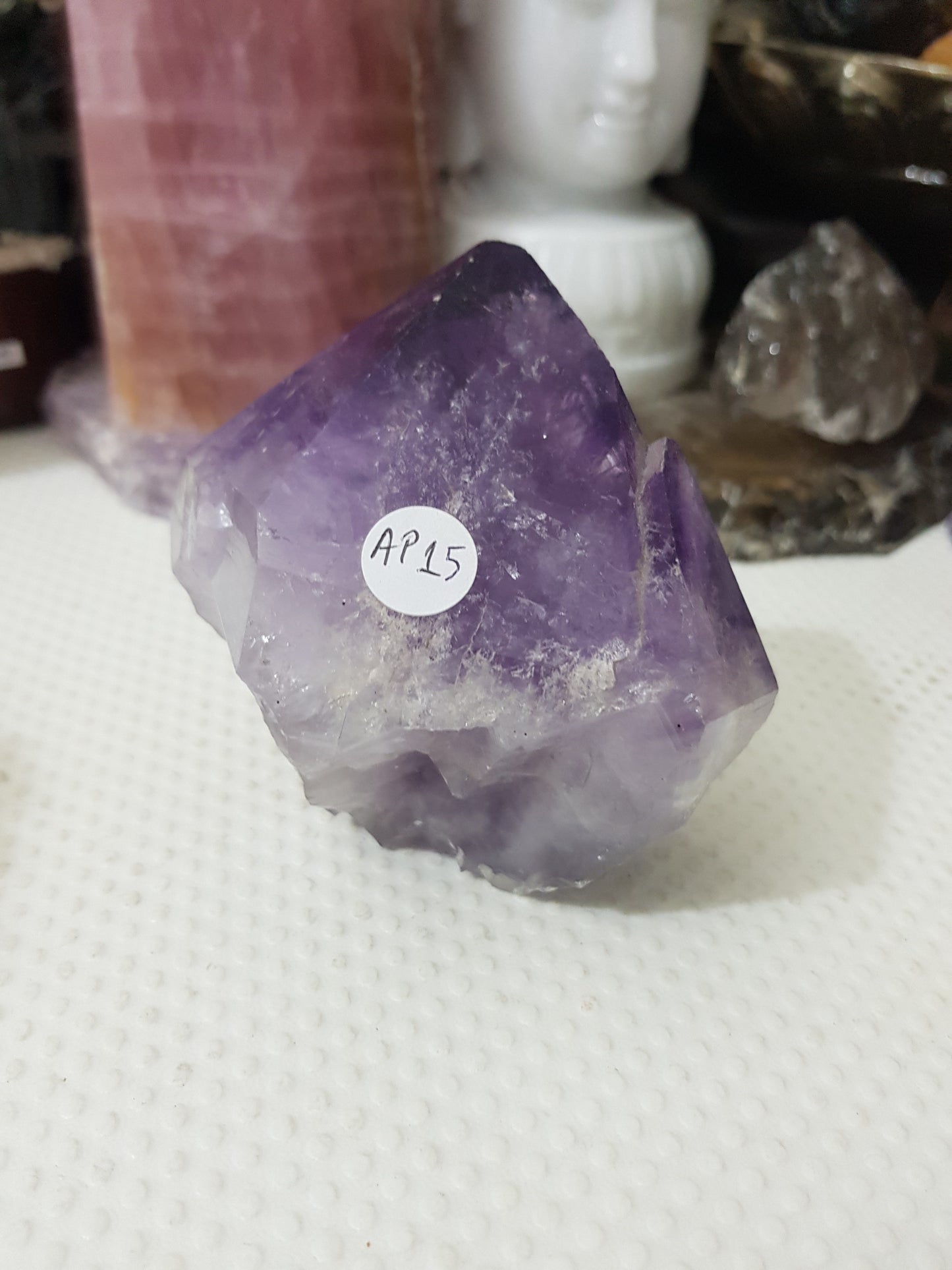 Amethyst Crystal Point With Cut Base – AP15