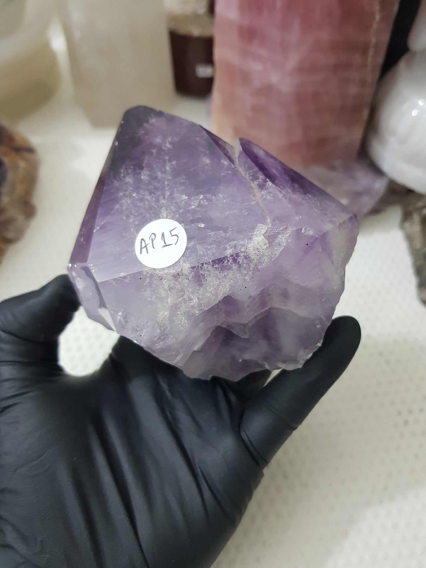 Amethyst Crystal Point With Cut Base – AP15
