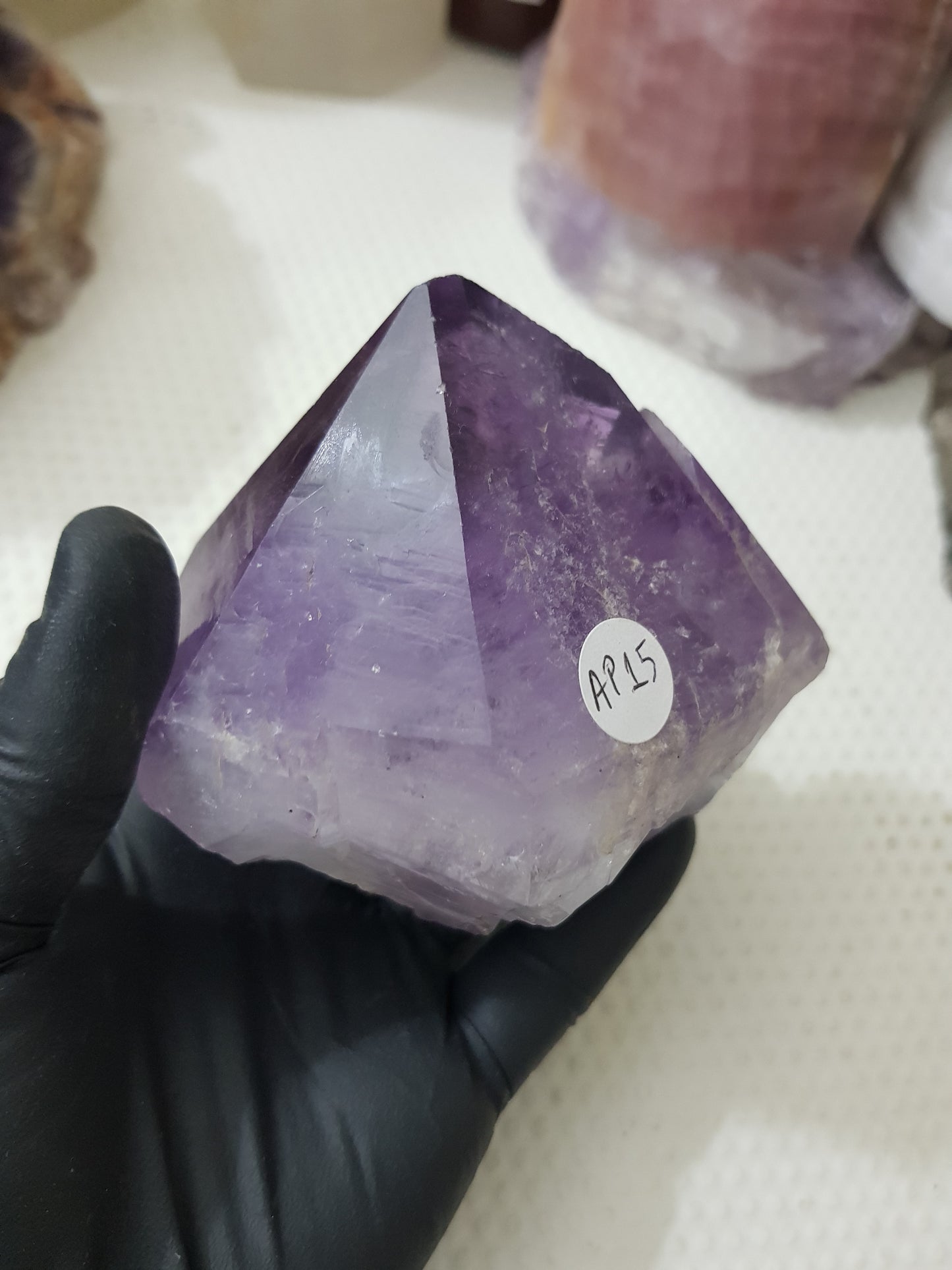 Amethyst Crystal Point With Cut Base – AP15