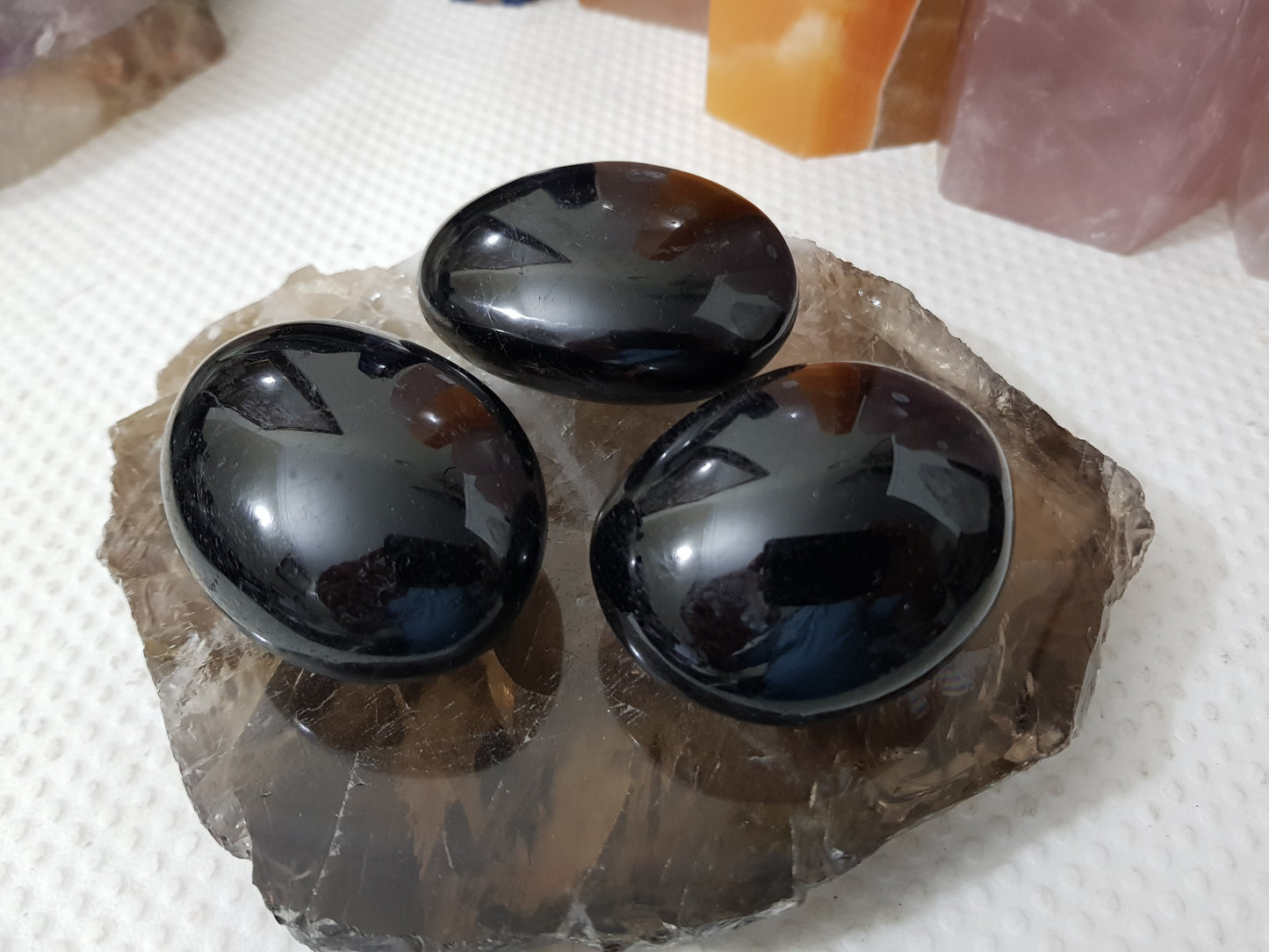 Black Tourmaline Crystal Palmstone