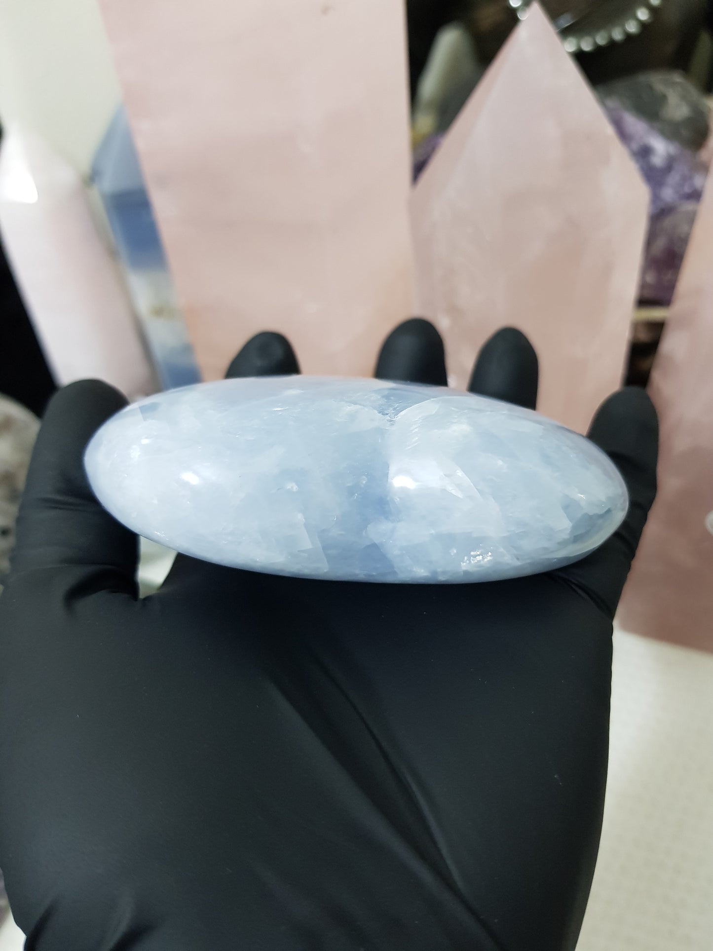 Blue Calcite Crystal Heart – BCH18