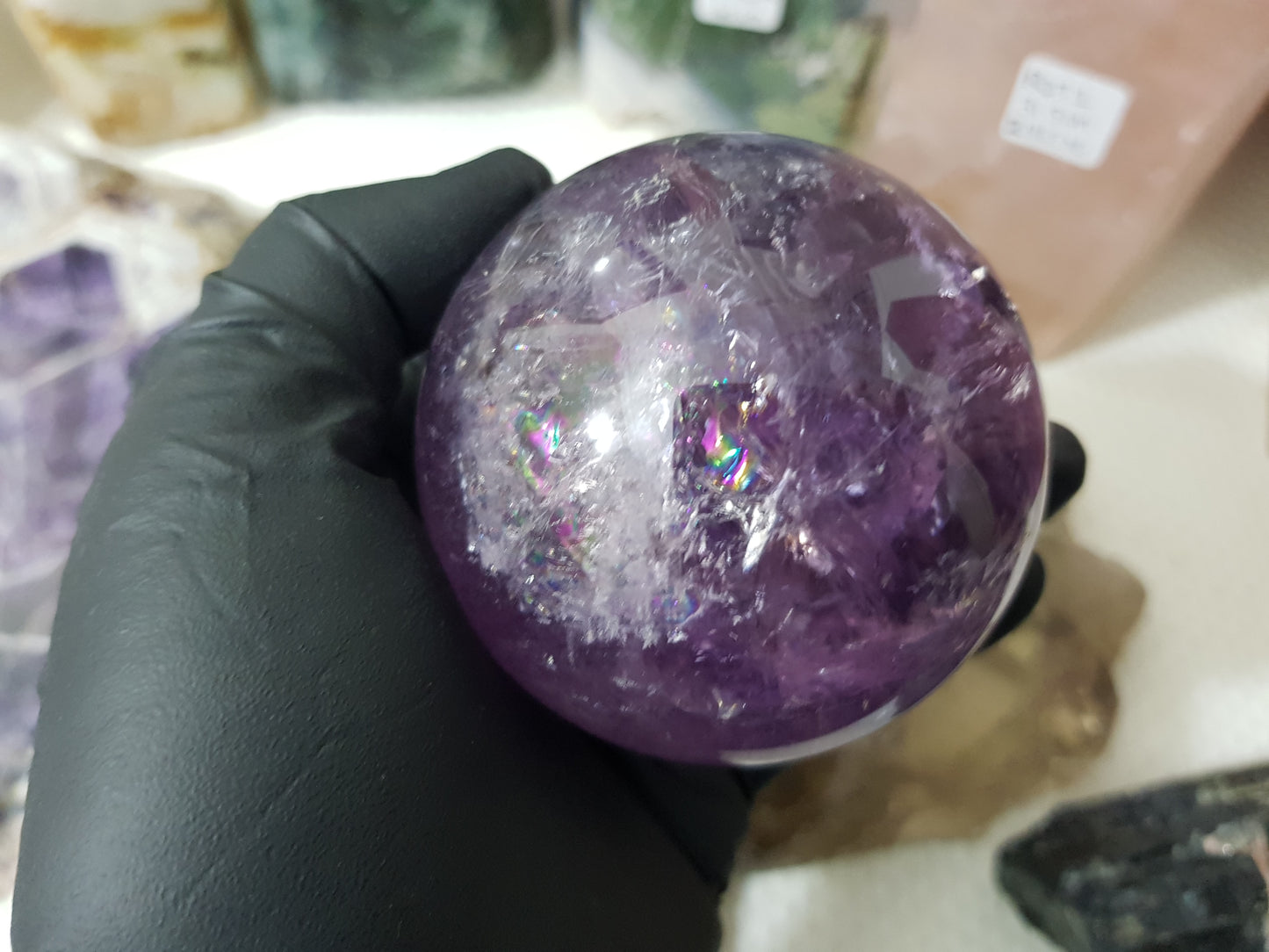 Brazilian Amethyst Crystal Sphere – BASP3