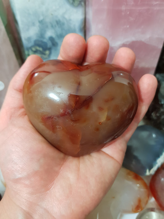 Carnelian Crystal Heart – CH22