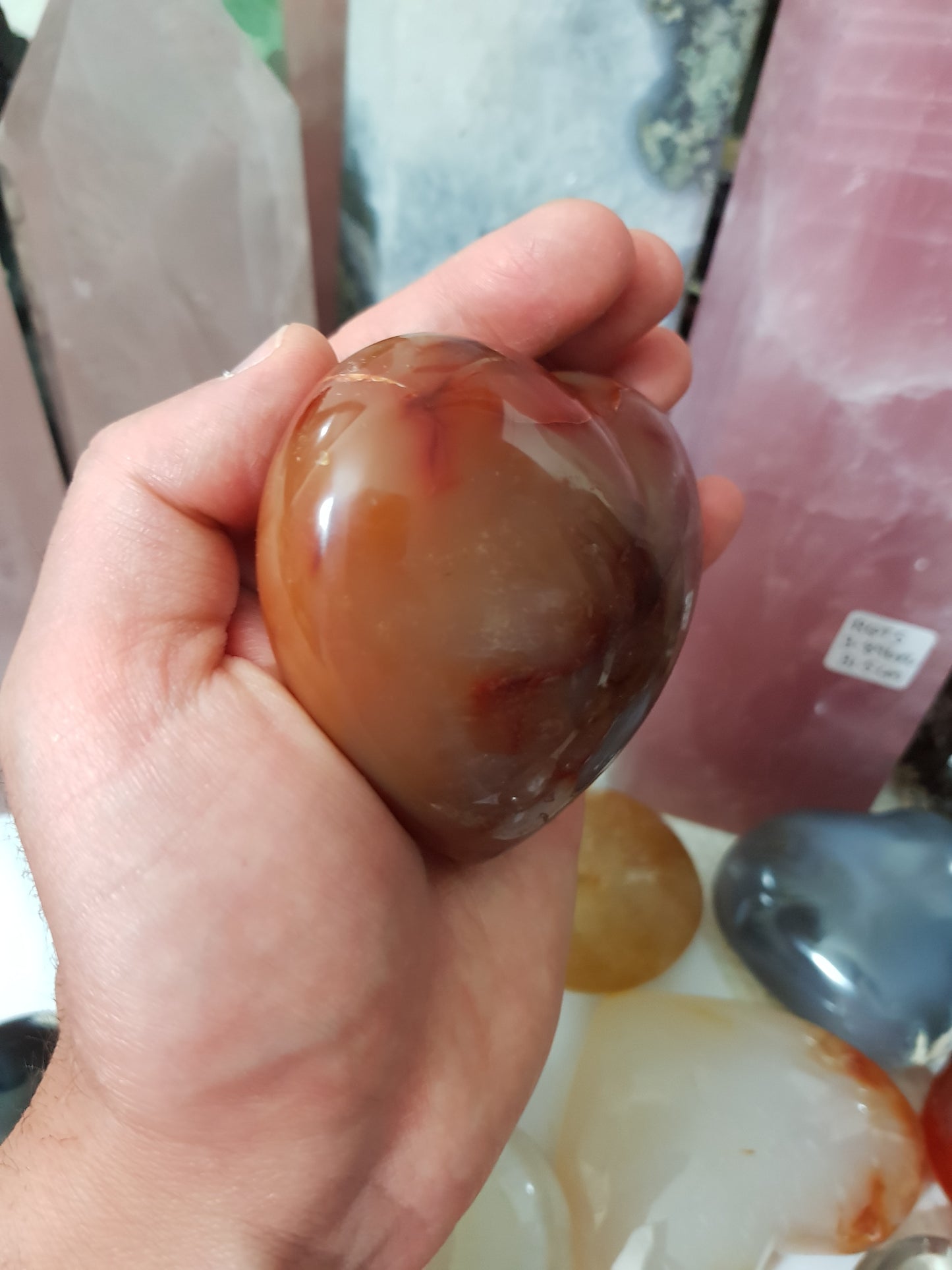 Carnelian Crystal Heart – CH22