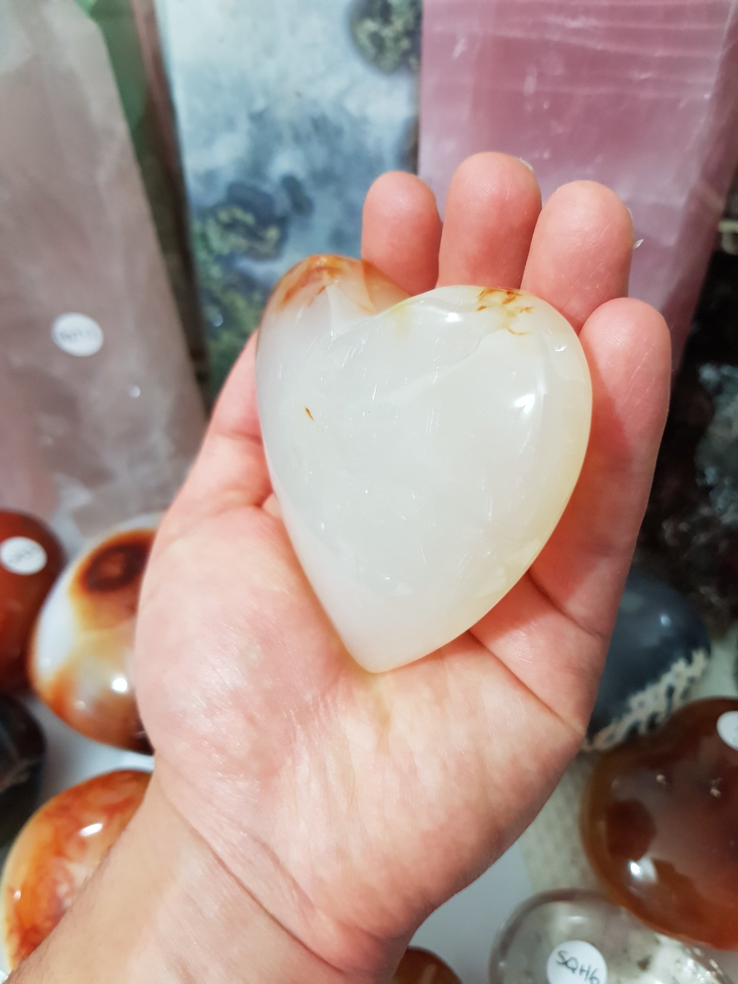 Carnelian Druzy Crystal Heart - CH20