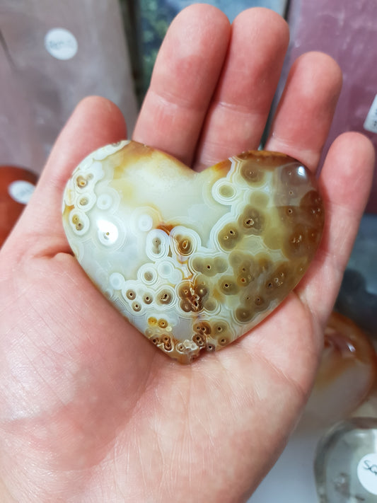 Carnelian Druzy Crystal Heart - CH21