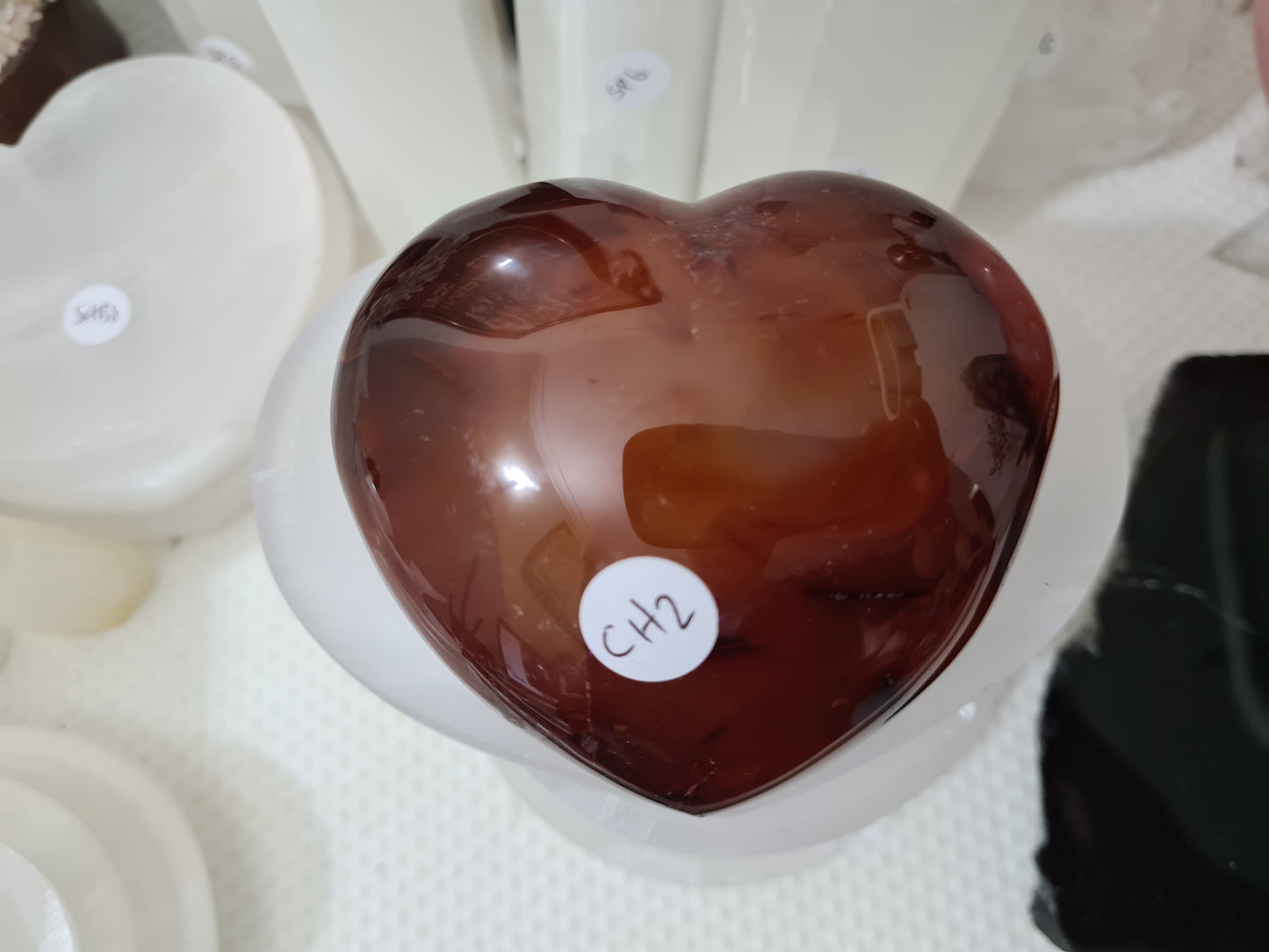 Carnelian Druzy Crystal Heart - CH2
