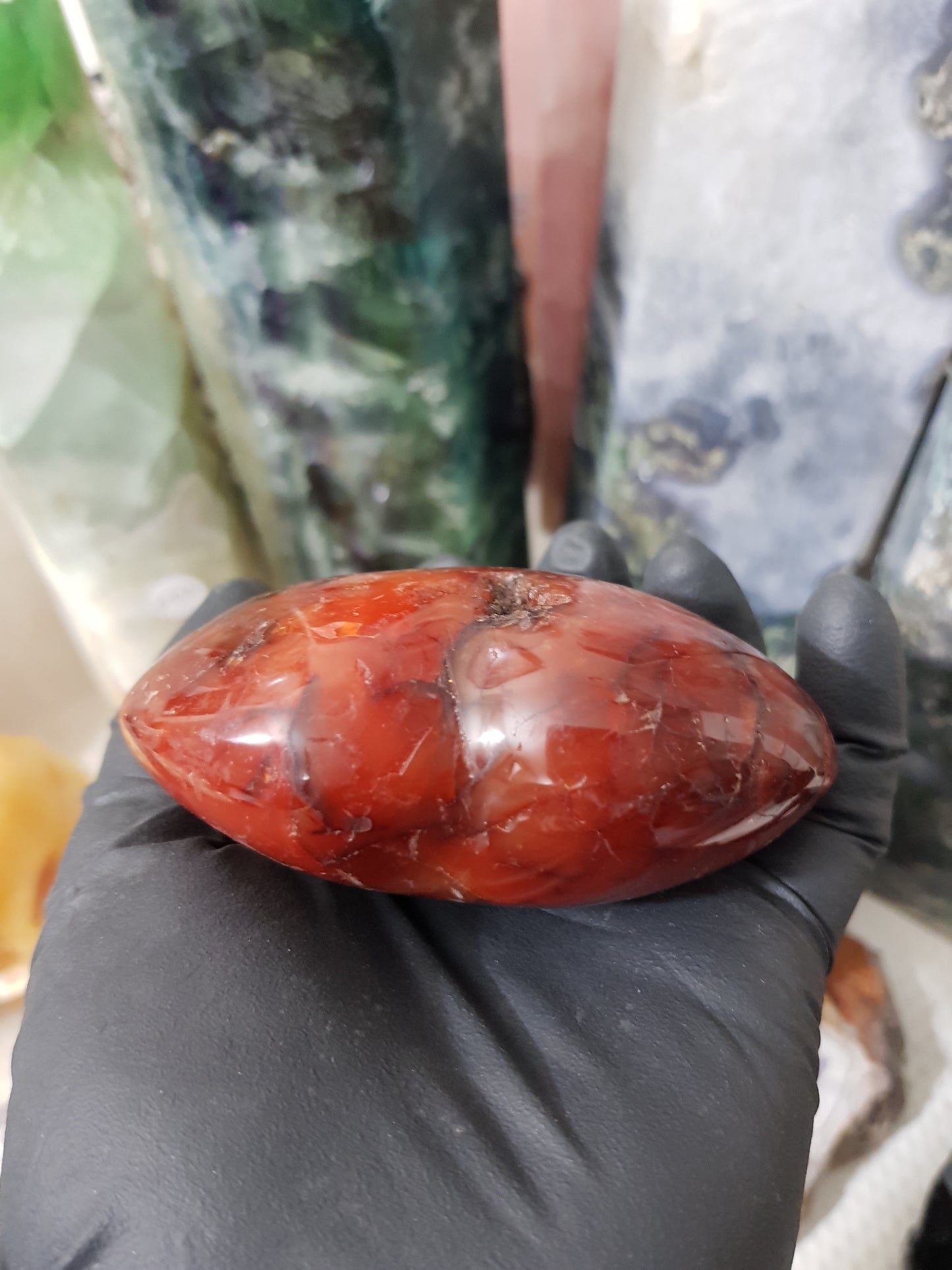 Carnelian Druzy Crystal Heart – CH11