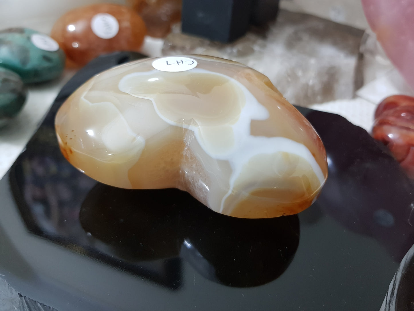 Carnelian Druzy Crystal Heart – CH7