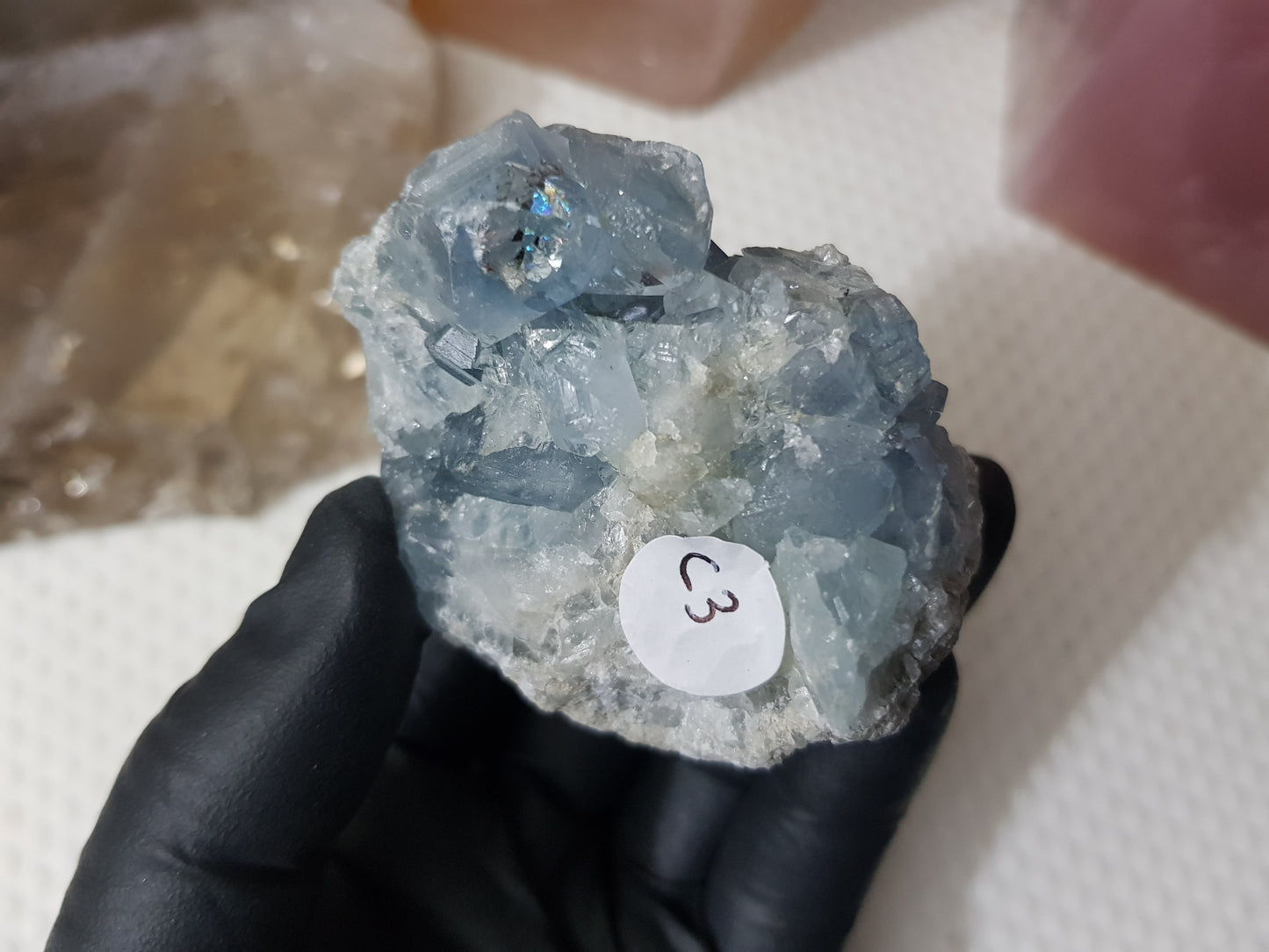 Celestite Crystal Cluster - C3