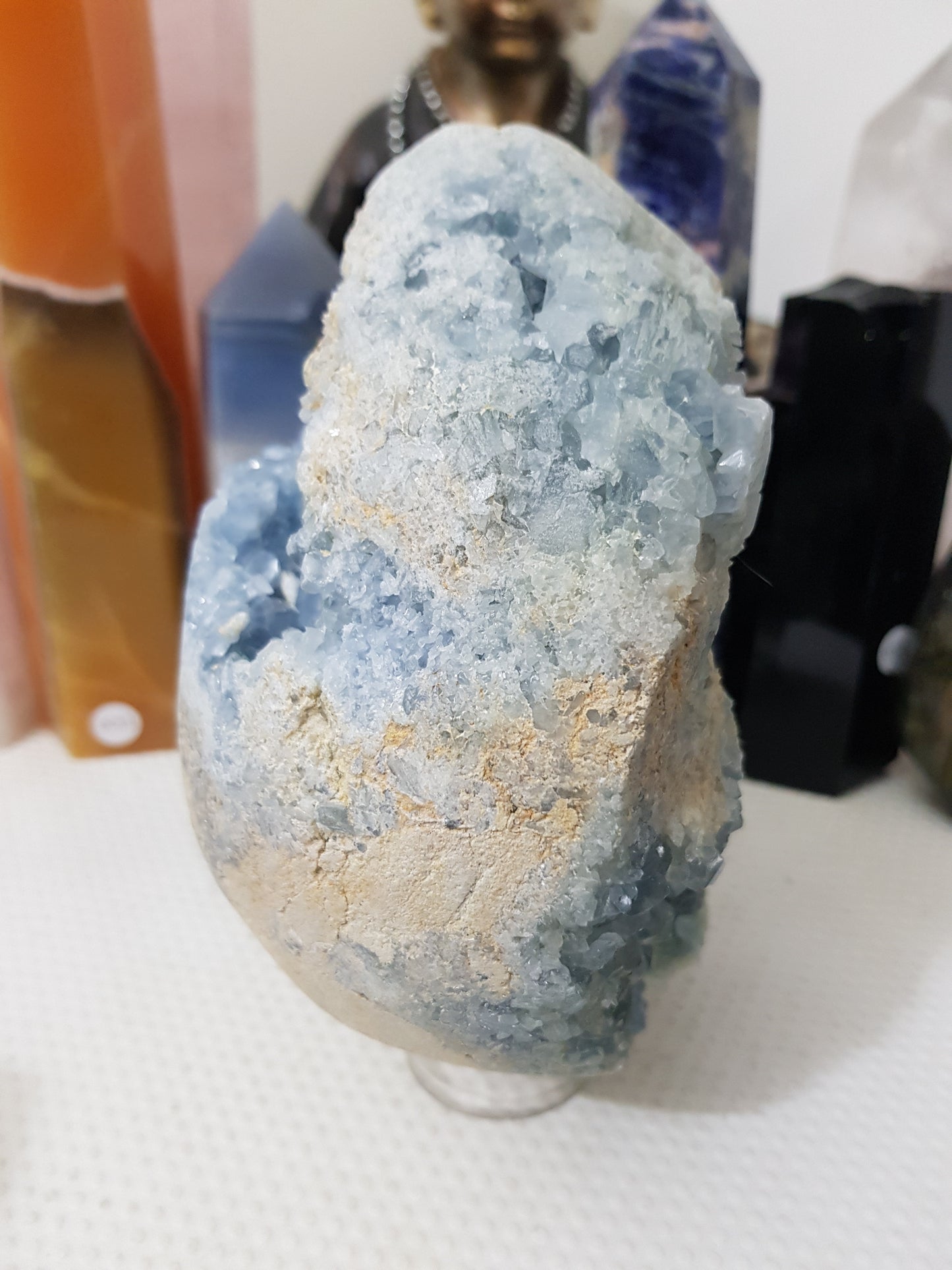 Celestite Crystal Half Egg Shaped Geode - CE1