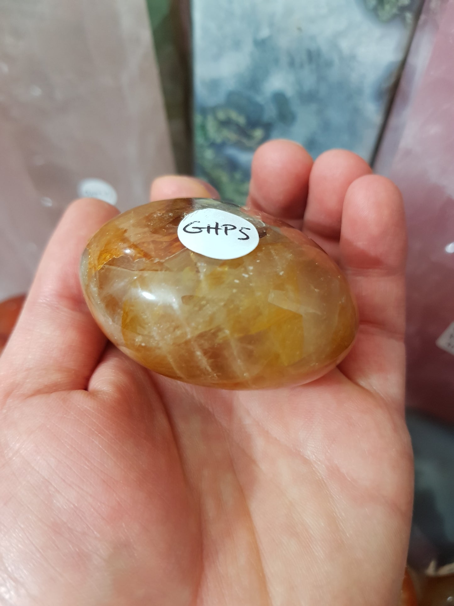Golden Healer (Hematoid Quartz) Crystal Palmstone - GHP5