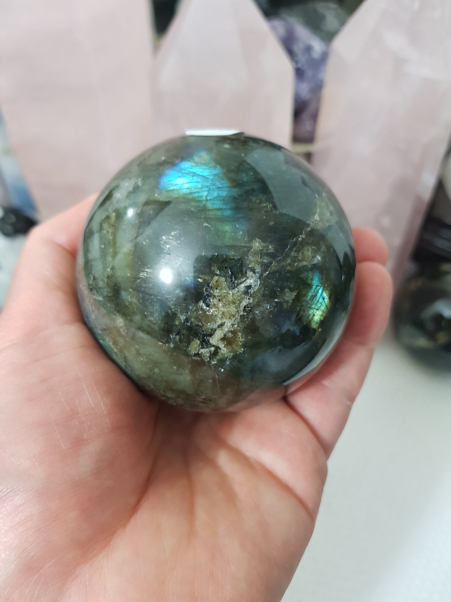 Labradorite Crystal Sphere - LSP3