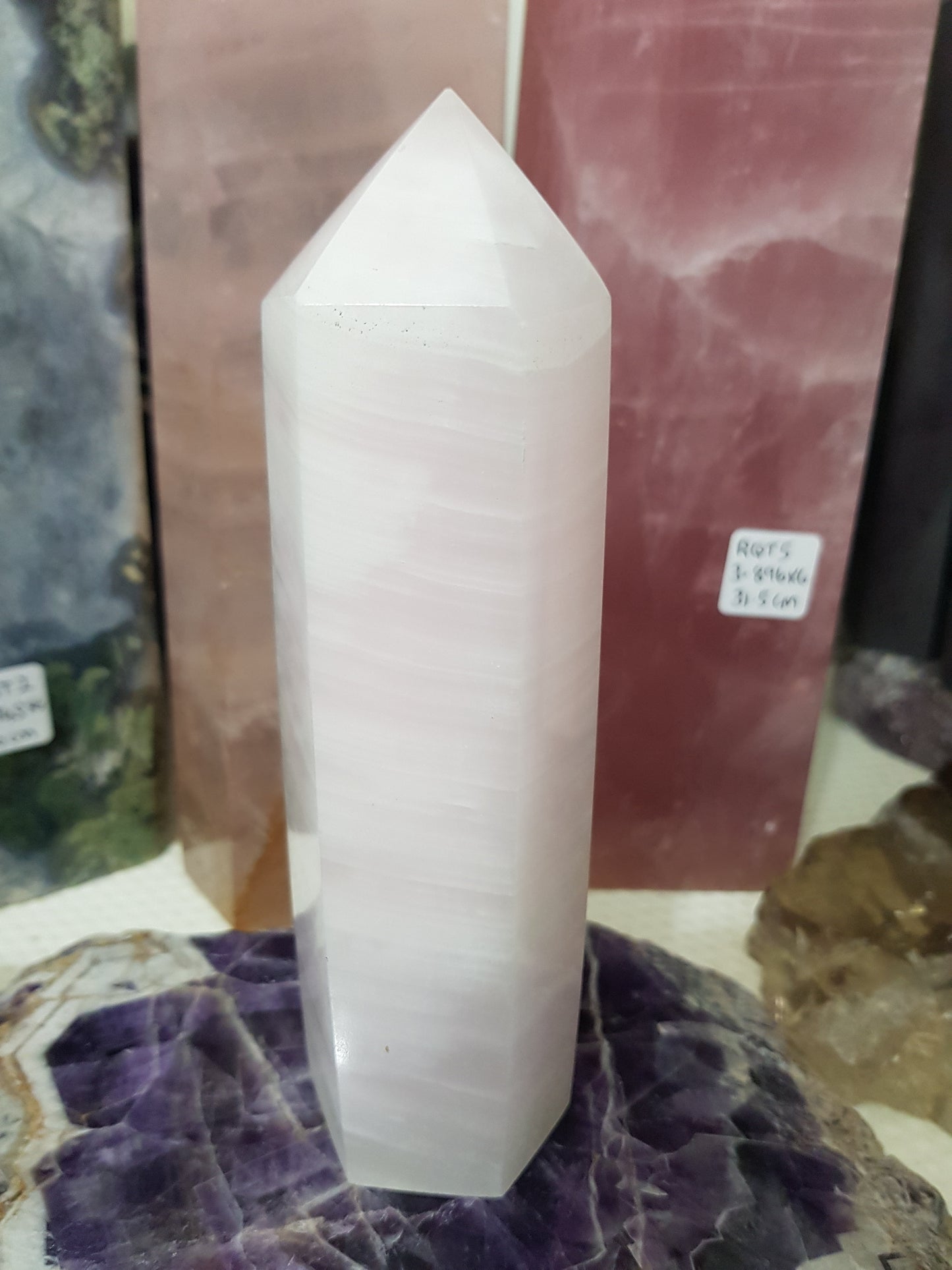 Mangano Calcite Crystal Point – MCP5