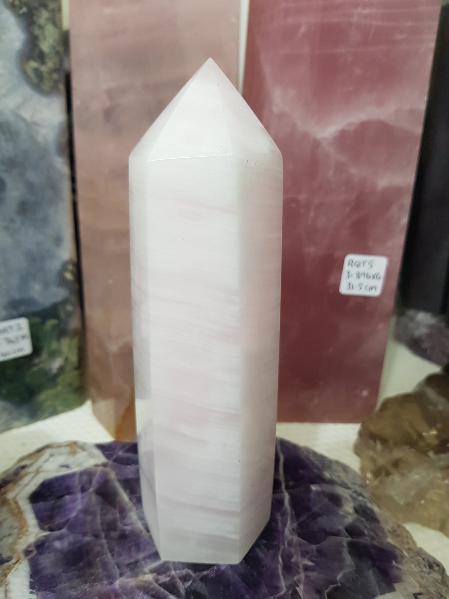 Mangano Calcite Crystal Point – MCP5