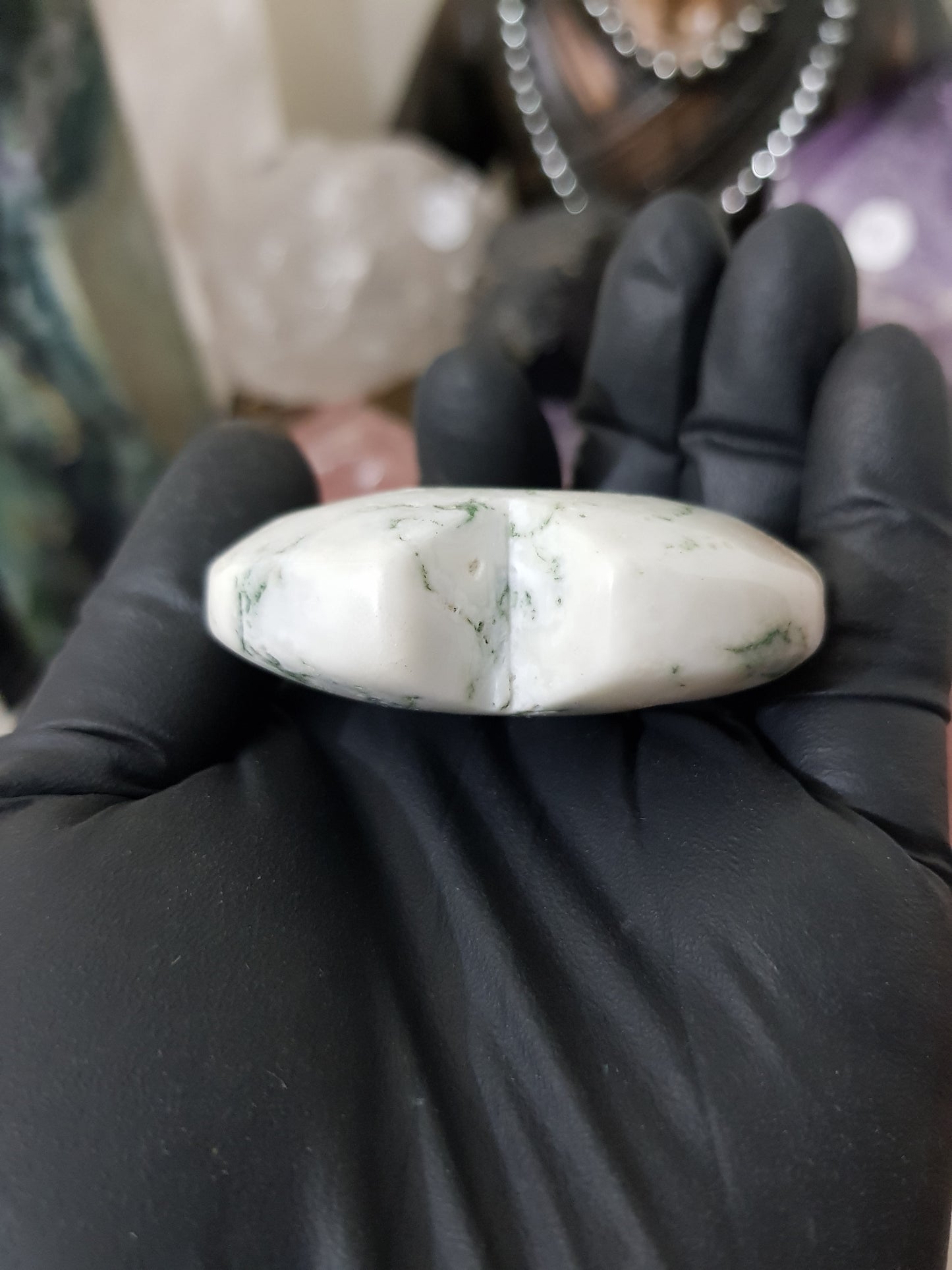 Moss Agate Crystal Heart – MAH1