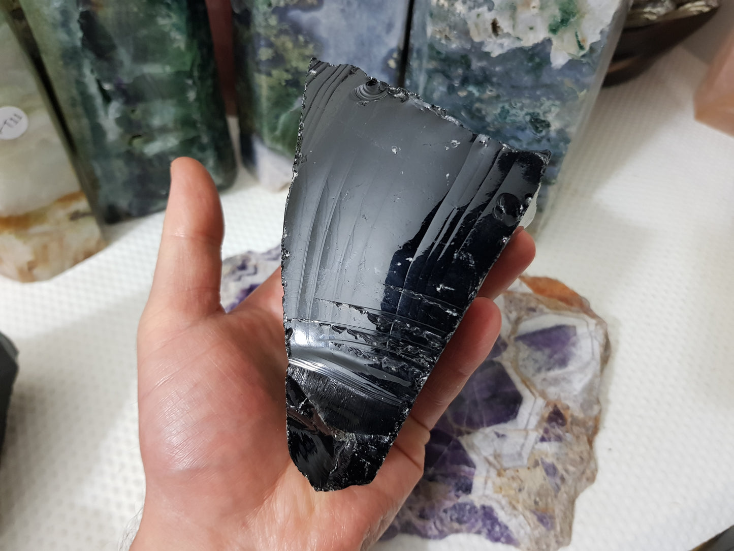 Natural Black Obsidian Crystal - BO11