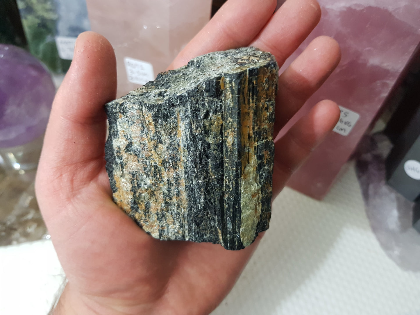 Natural Black Tourmaline Chunk - BT2