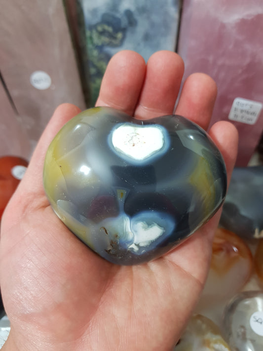 Orca Agate Crystal Heart – OAH11