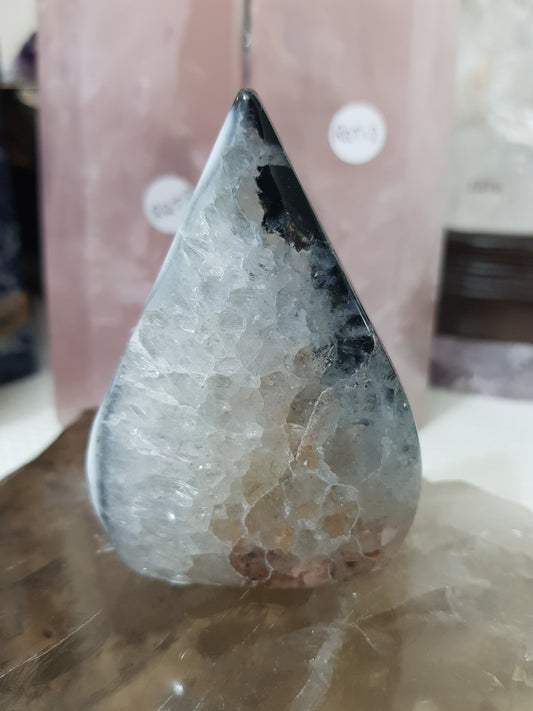 Polished Black Agate Crystal Freeform – BAFF3