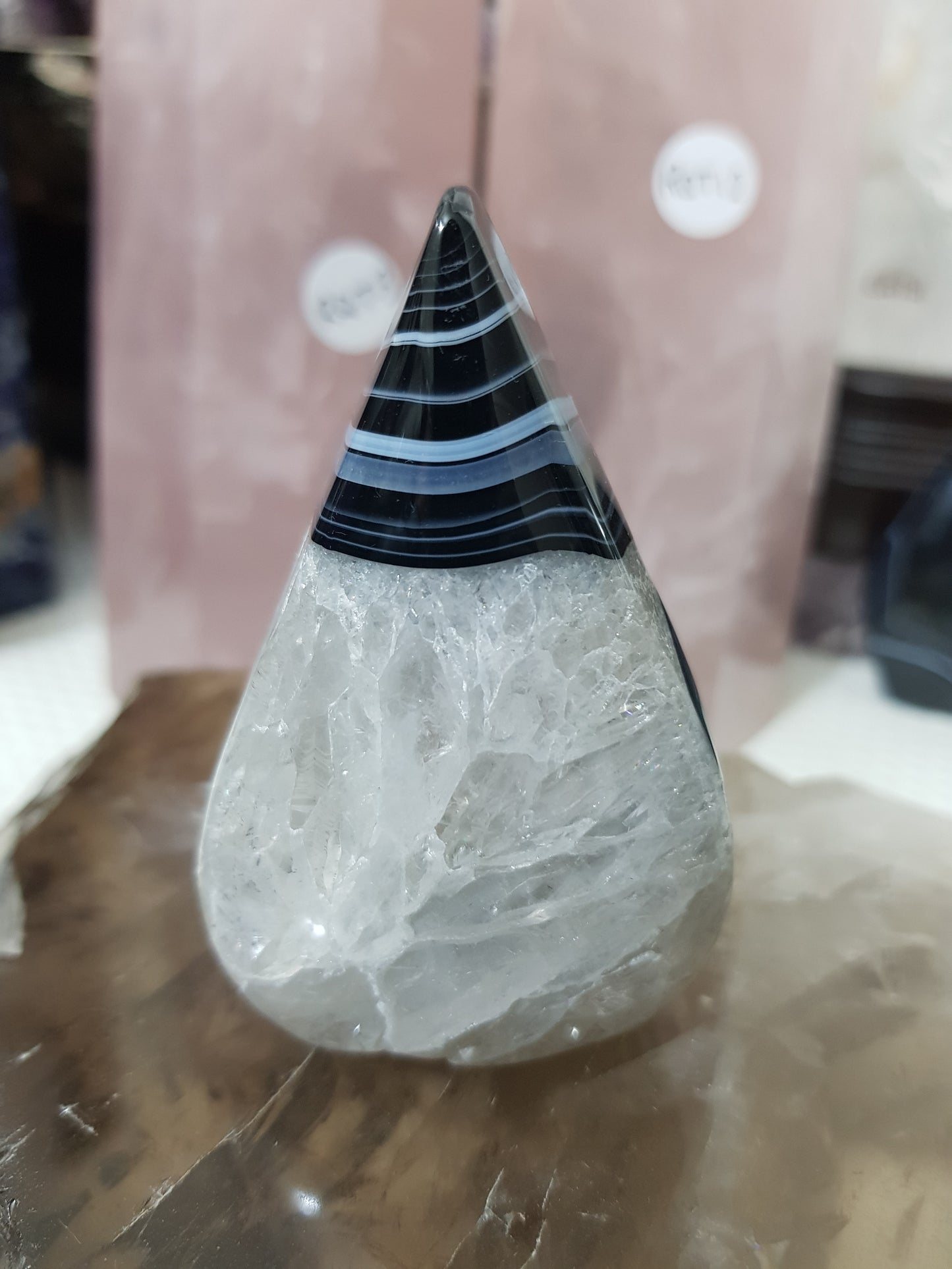 Polished Black Agate Crystal Freeform – BAFF5