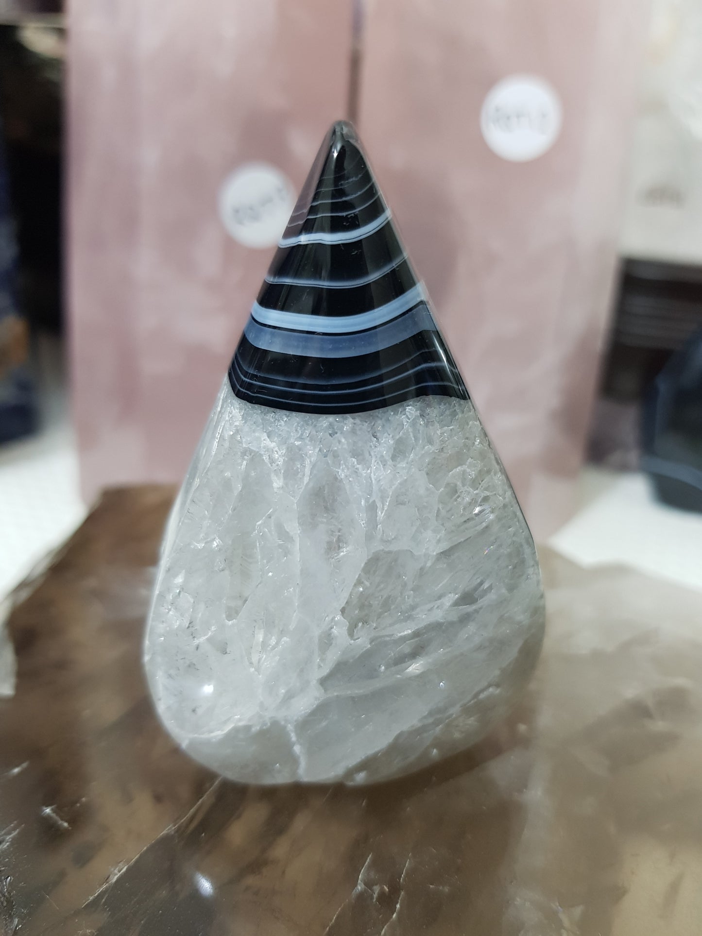Polished Black Agate Crystal Freeform – BAFF5
