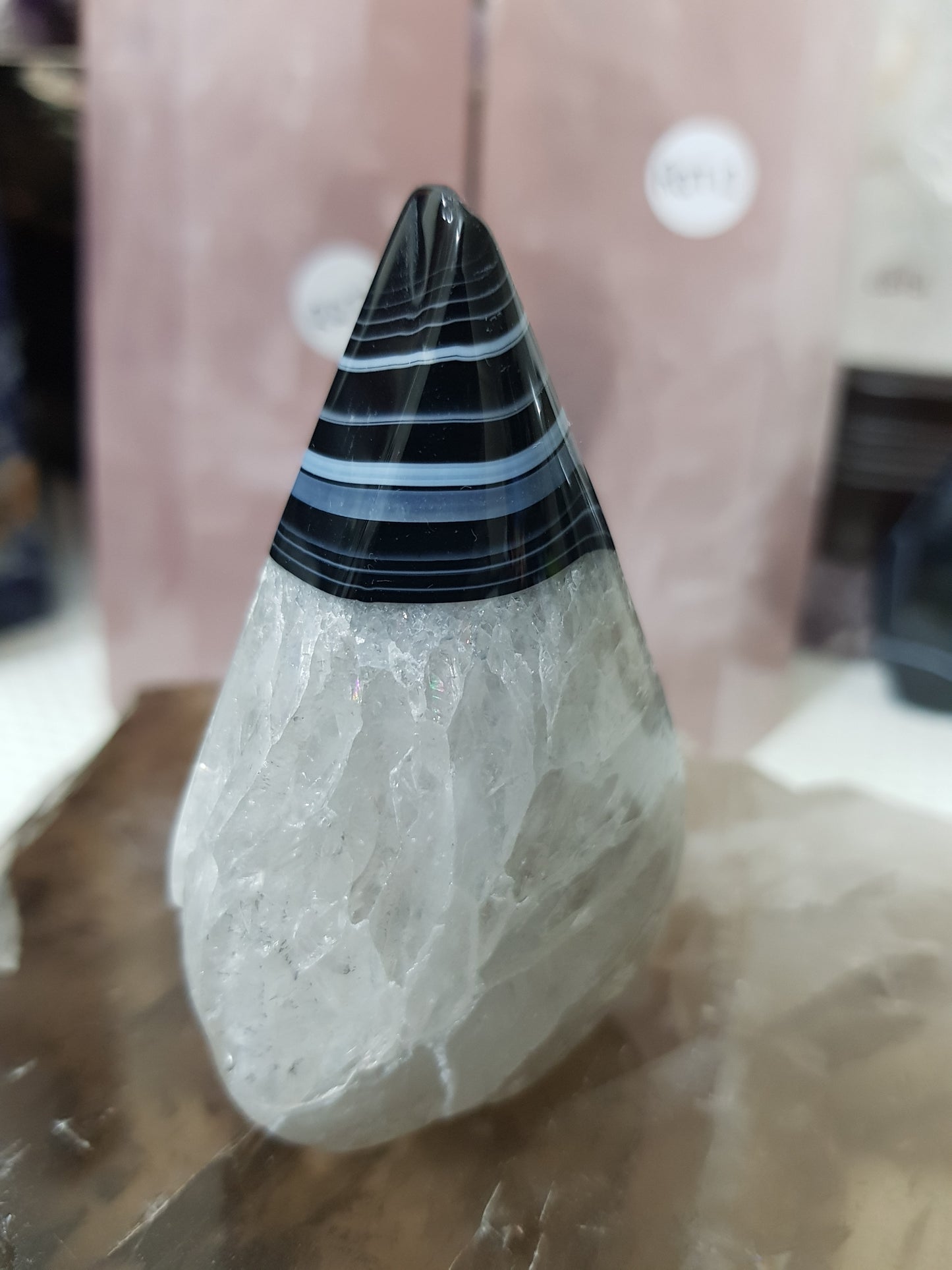 Polished Black Agate Crystal Freeform – BAFF5
