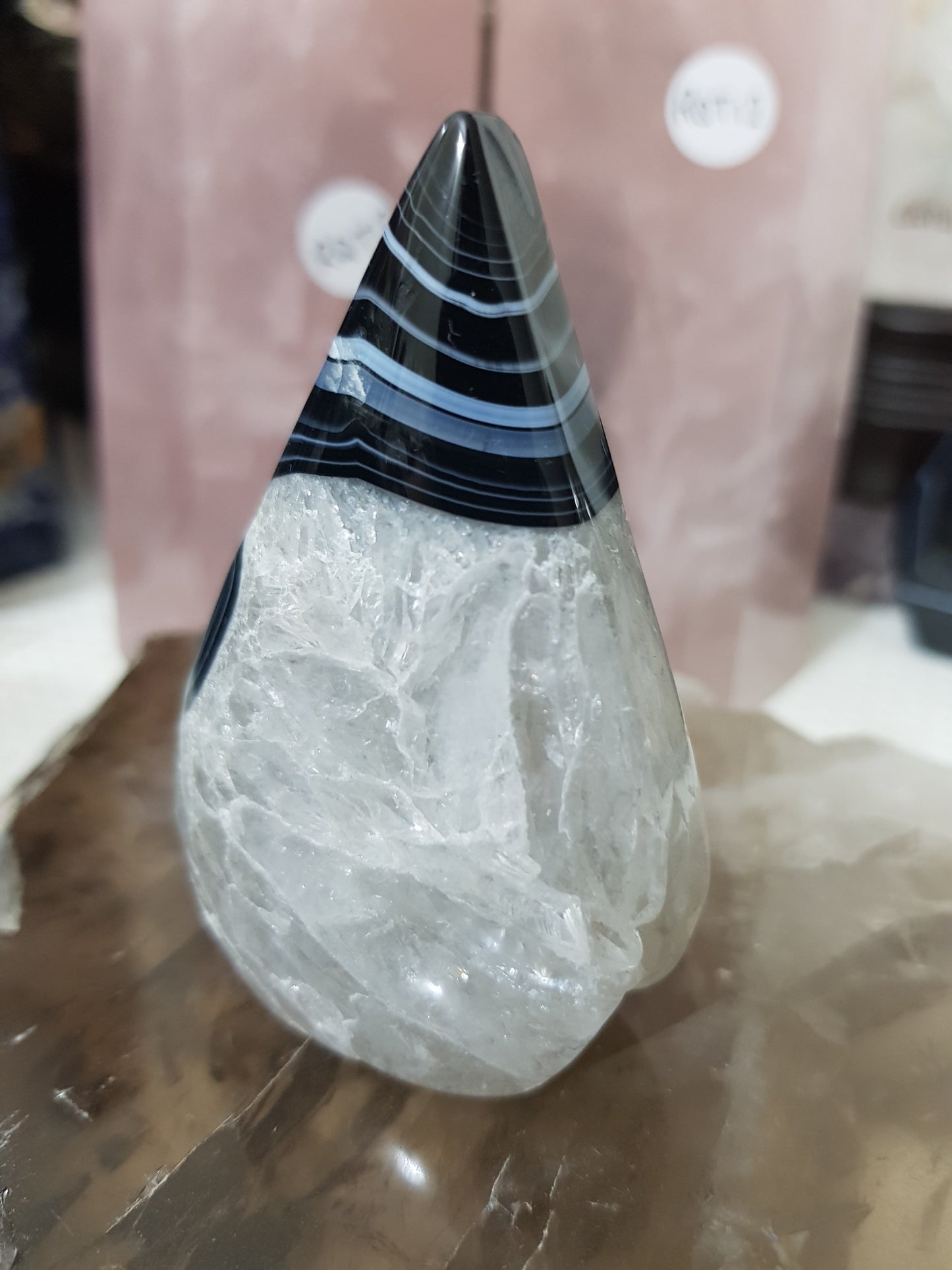 Polished Black Agate Crystal Freeform – BAFF5
