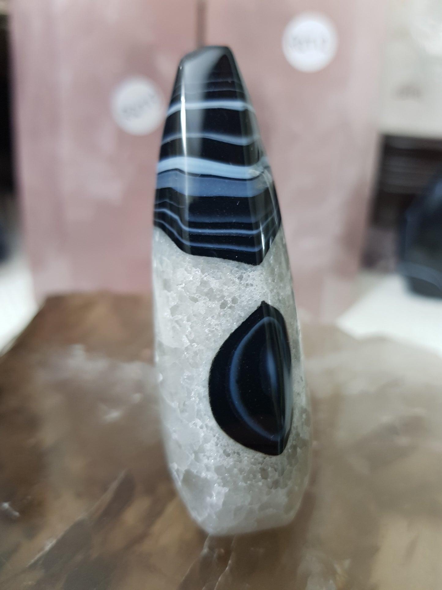 Polished Black Agate Crystal Freeform – BAFF5