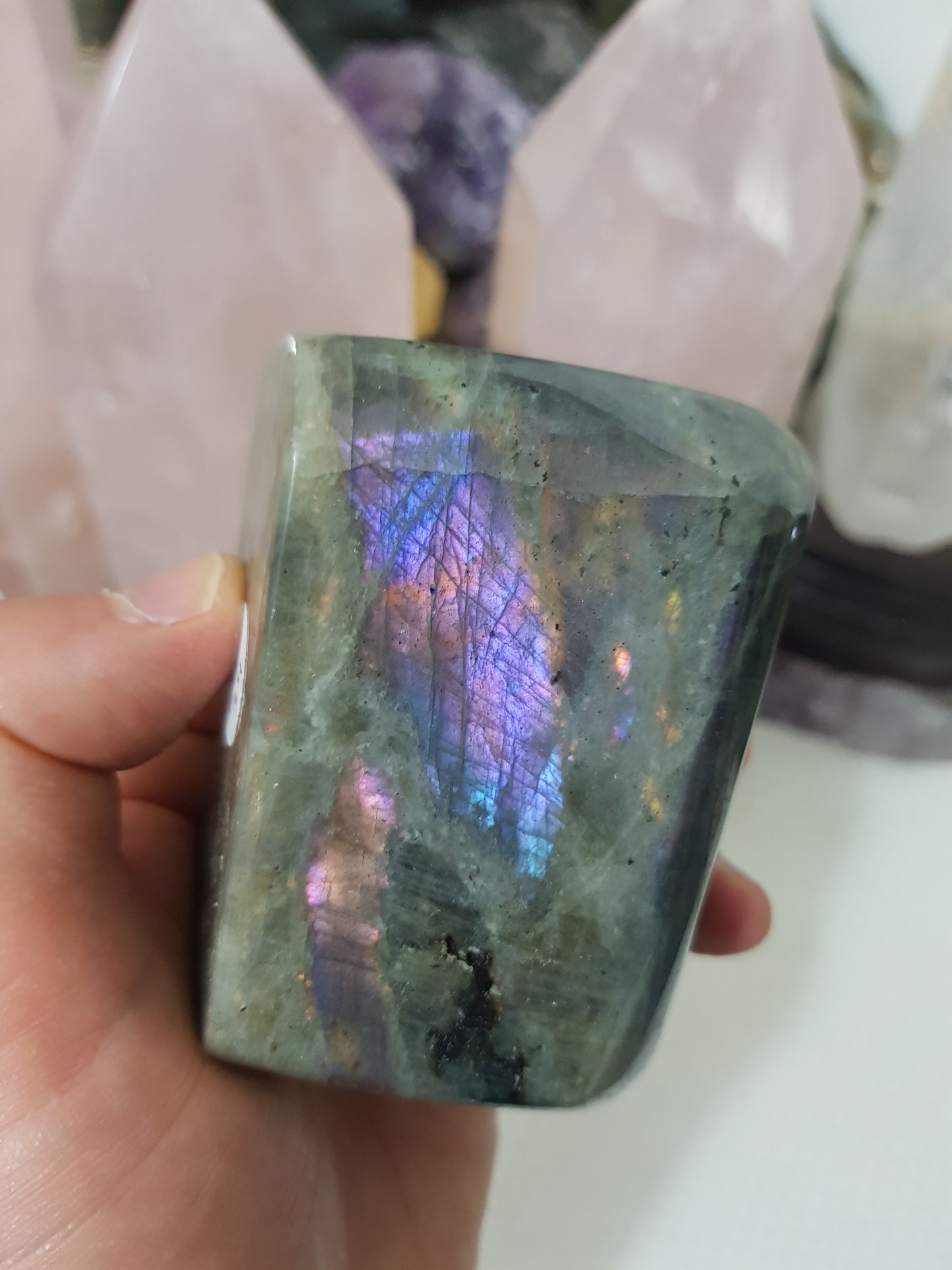 Polished Purple Labradorite Crystal Freeform – LFF34