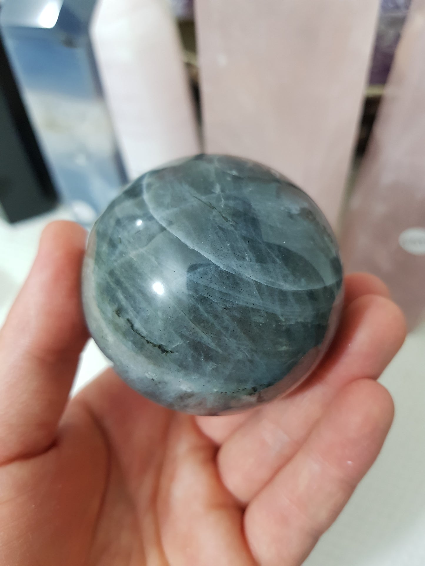 Purple Labradorite Crystal Sphere - PLSP1