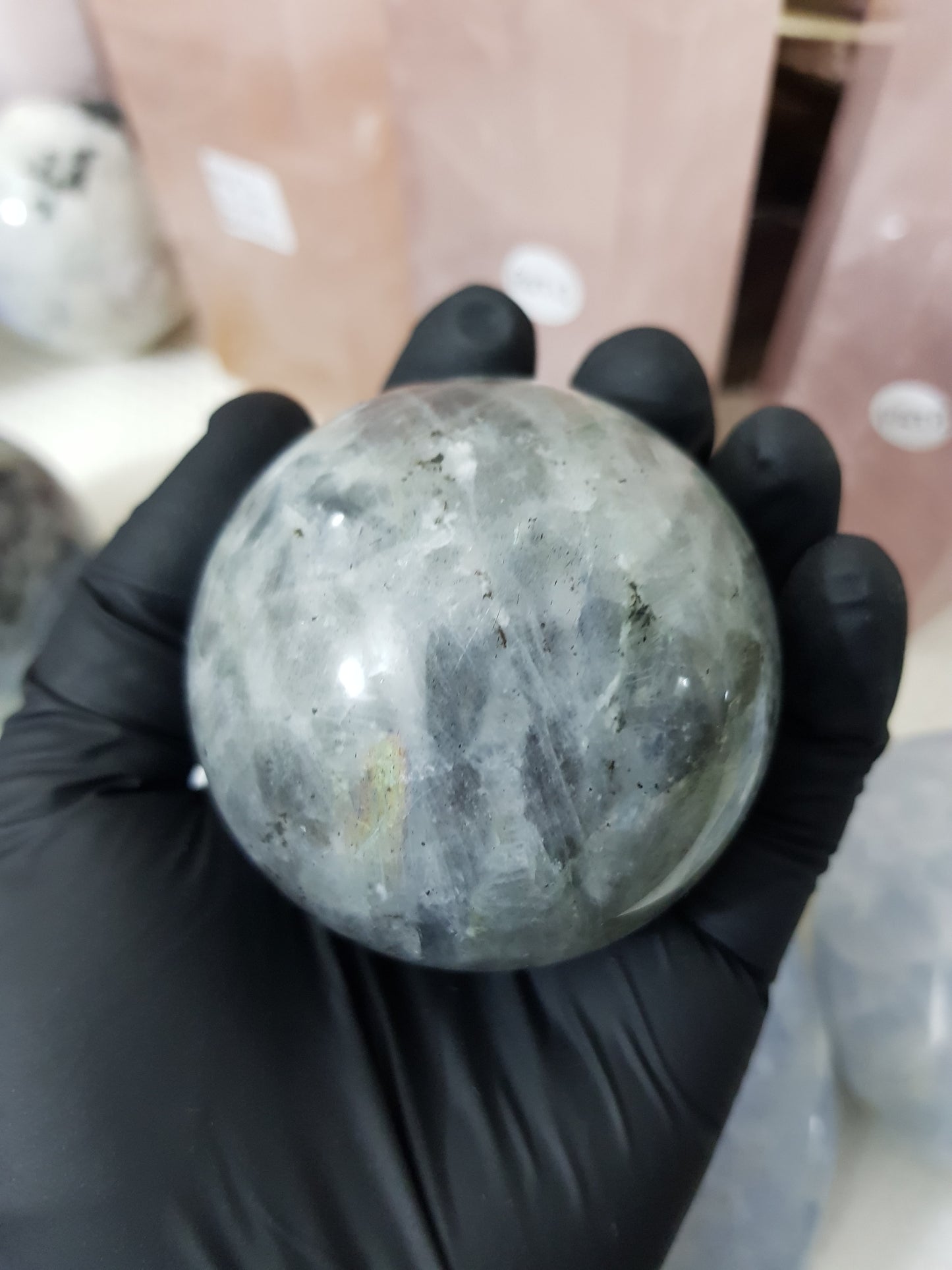 Purple Labradorite Crystal Sphere - PLSP4