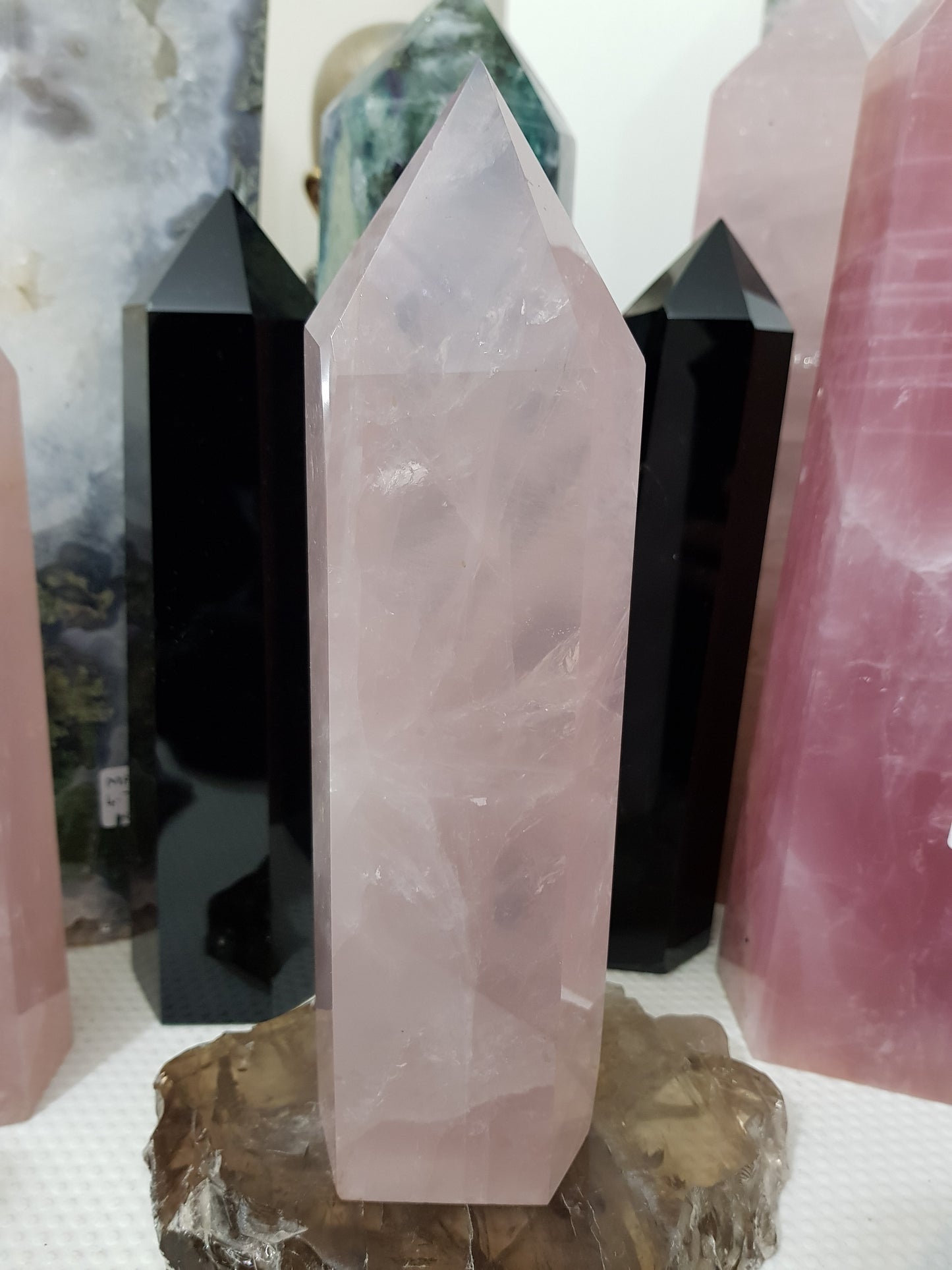 Rose Quartz Crystal Tower - RQT12