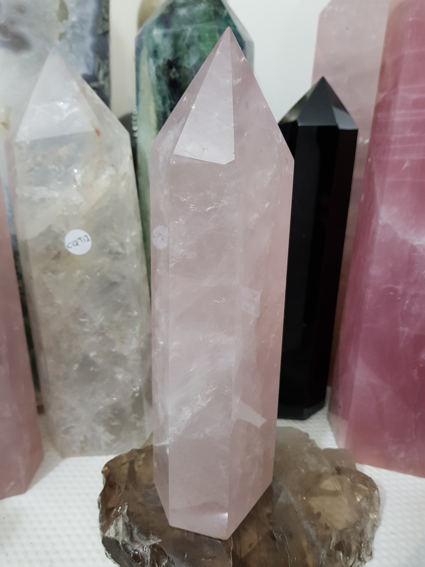 Rose Quartz Crystal Tower - RQT12
