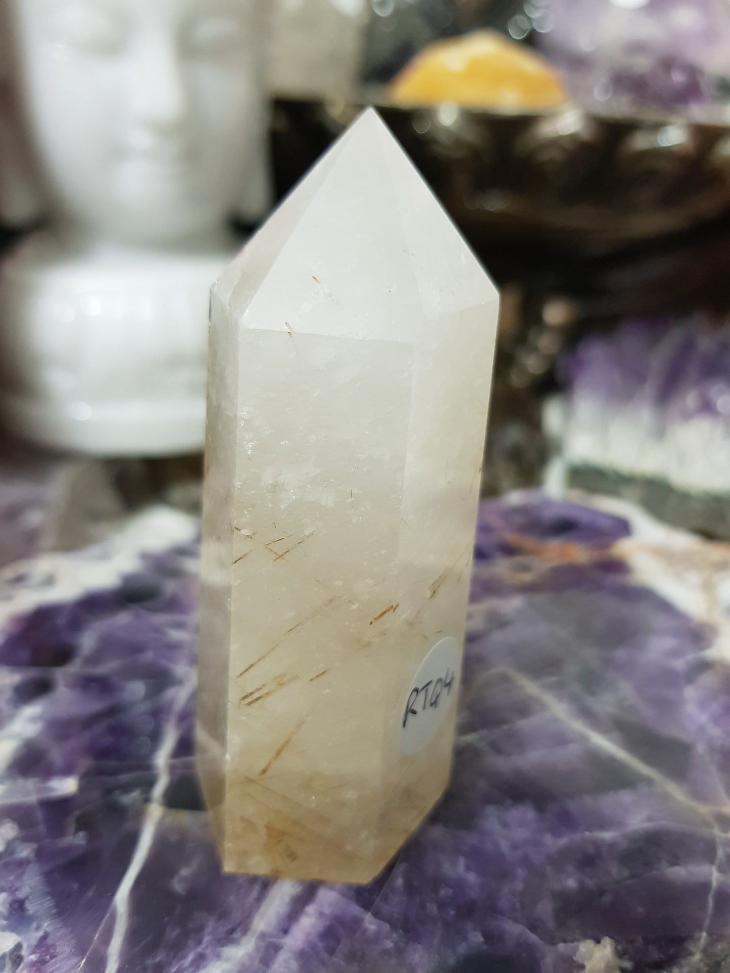 Rutilated Quartz Crystal Point - RTQ4