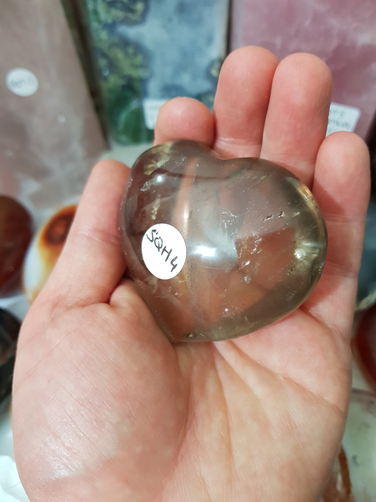 Smoky Quartz Crystal Heart - SQH4
