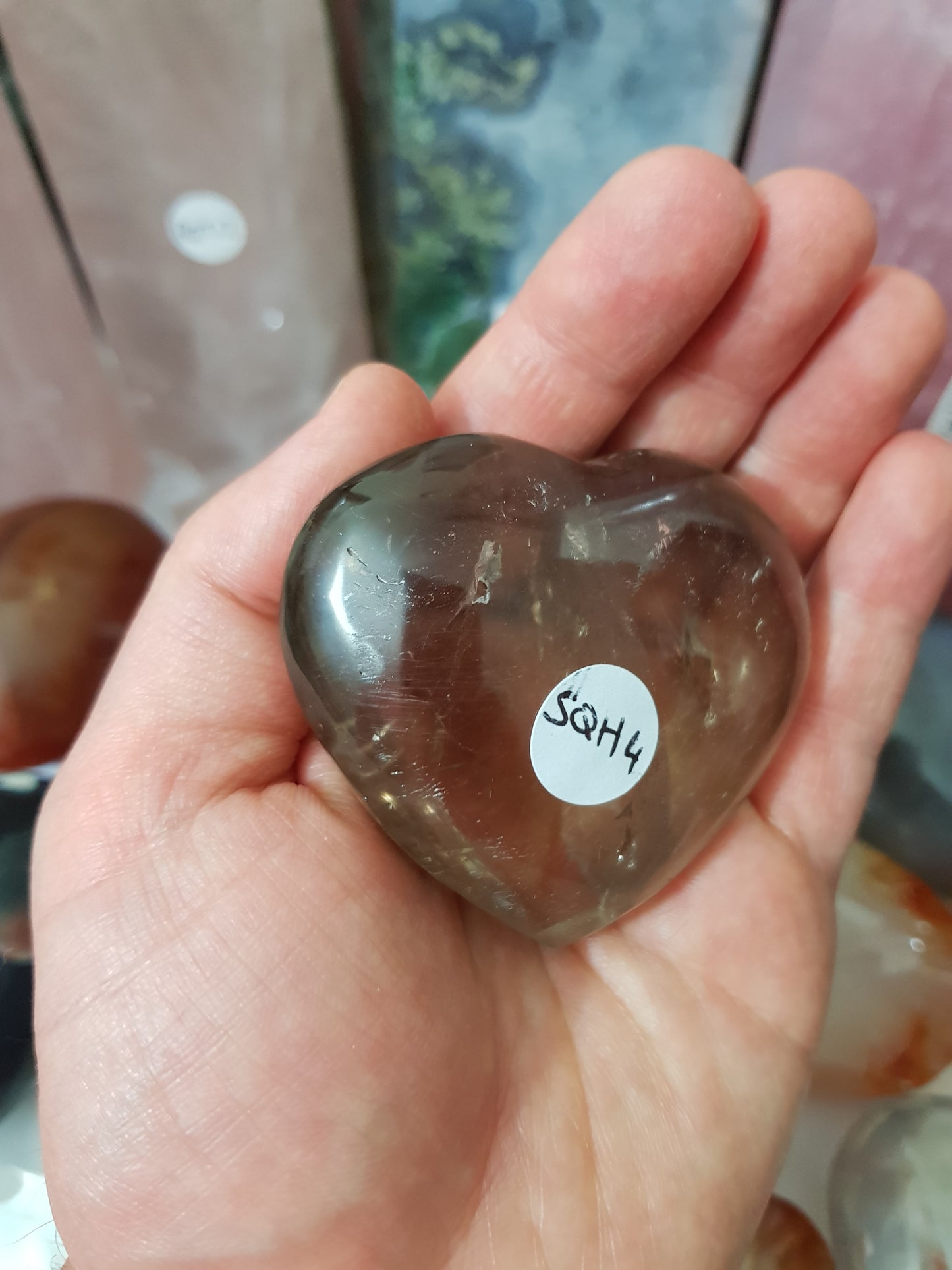 Smoky Quartz Crystal Heart - SQH4