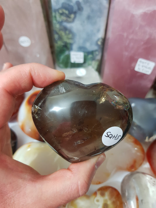 Smoky Quartz Crystal Heart - SQH5