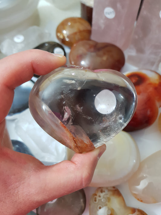 Smoky Quartz Crystal Heart - SQH6