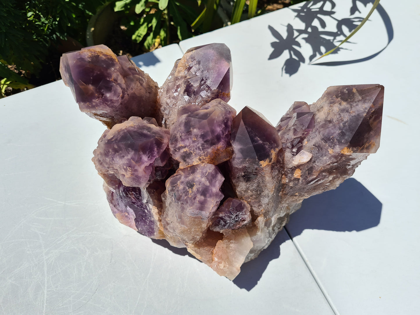 Huge 13kg Ametrine Crystal Cluster with Large Cathedral Points