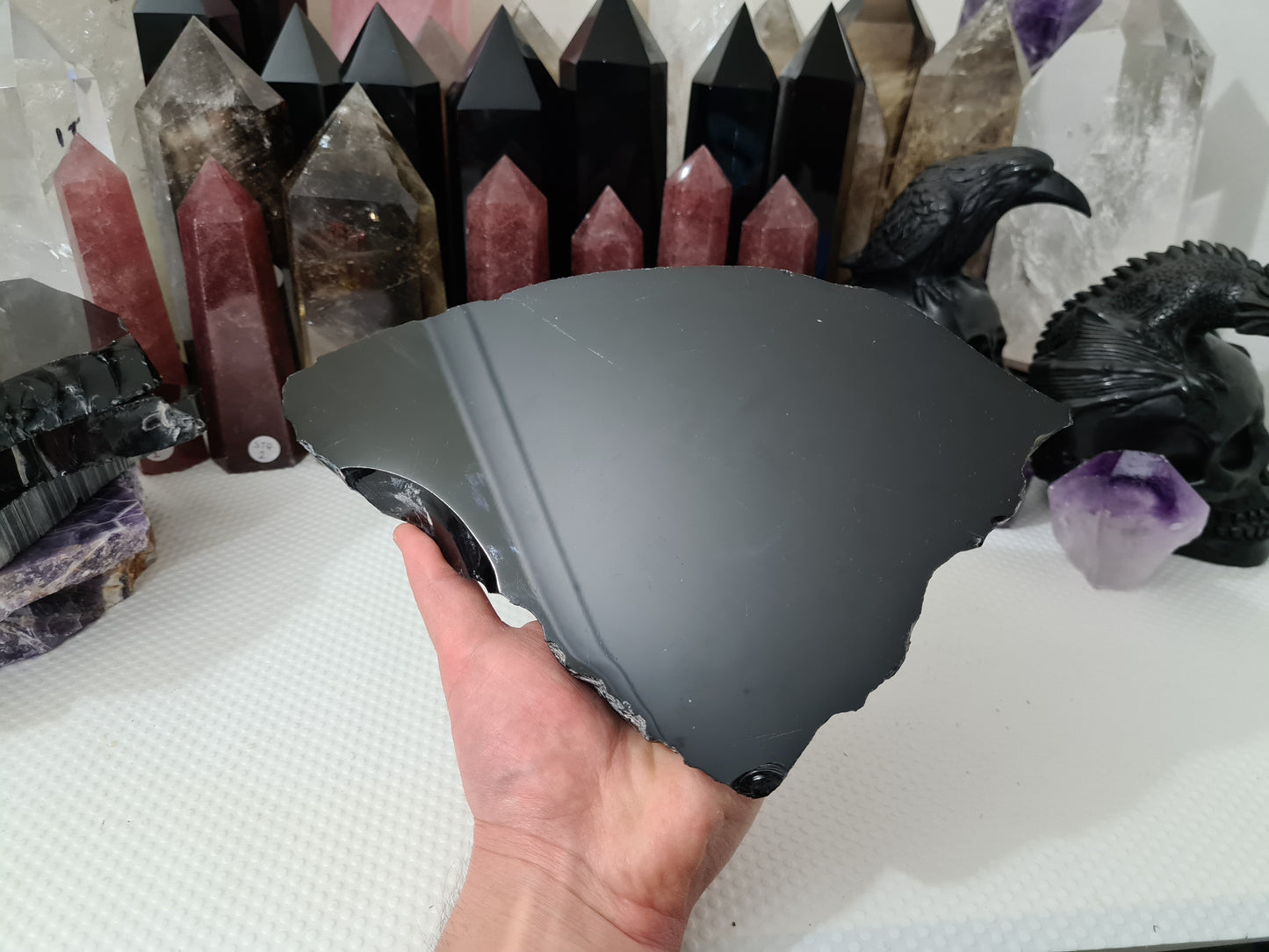 BOS2 - 1 Brazilian Black Obsidian Slab