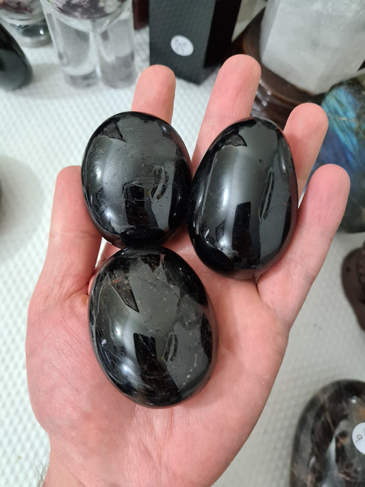 Black Tourmaline Crystal Palmstone