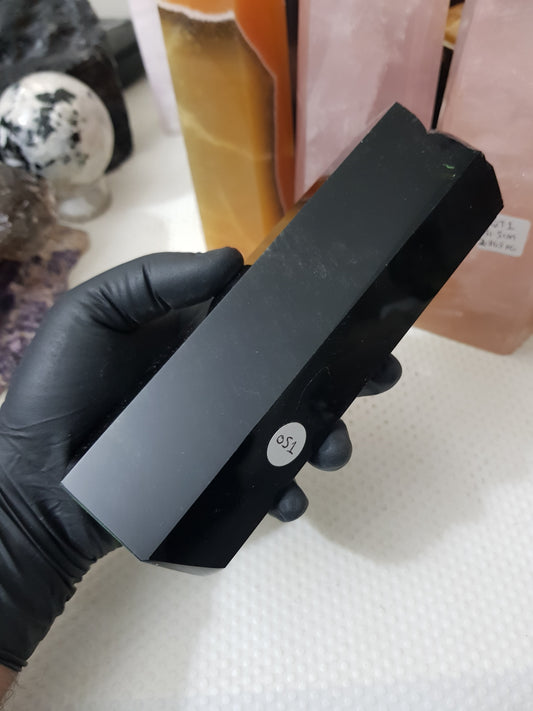 1 Polished Black Obsidian Slab - OS1