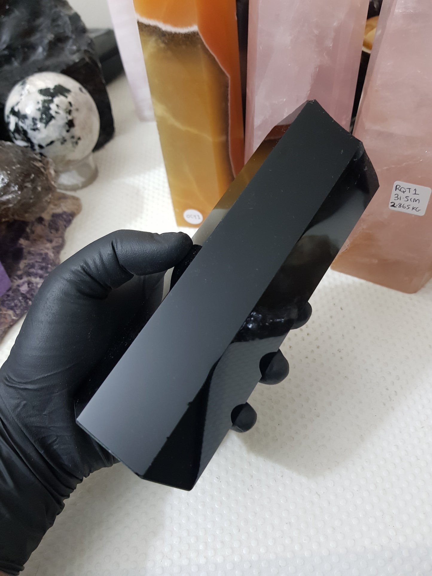 Polished Black Obsidian Slab - OS1