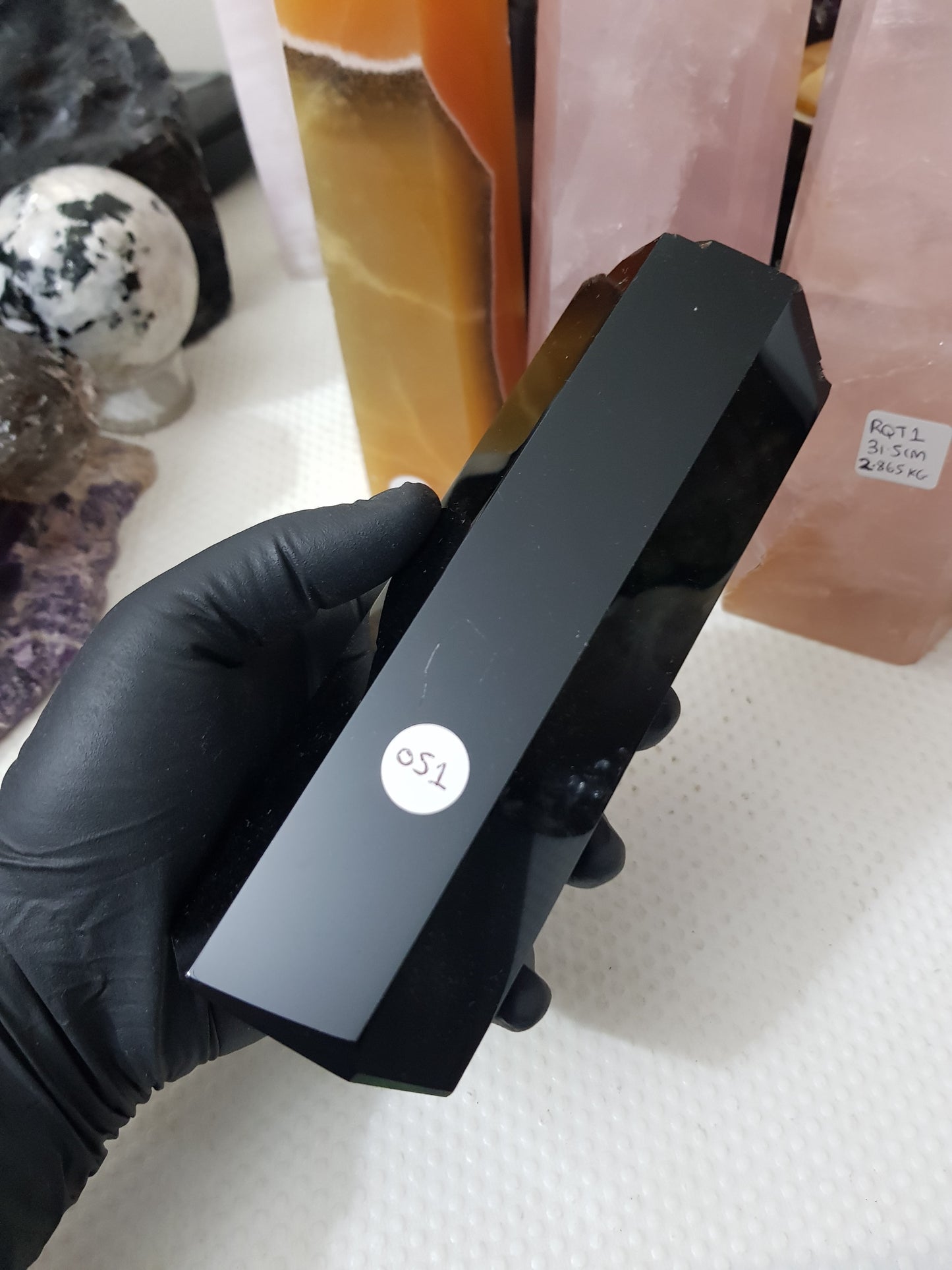 Polished Black Obsidian Slab - OS1