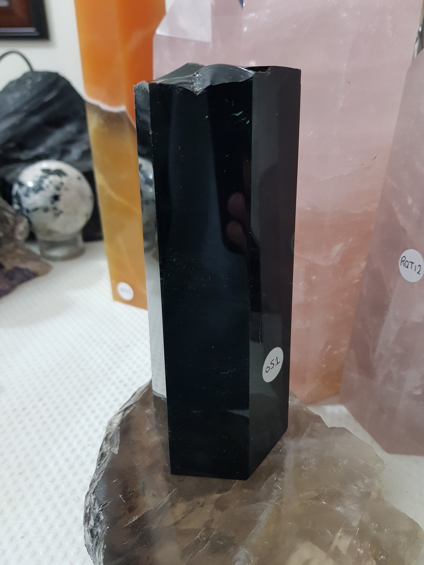 Polished Black Obsidian Slab - OS1