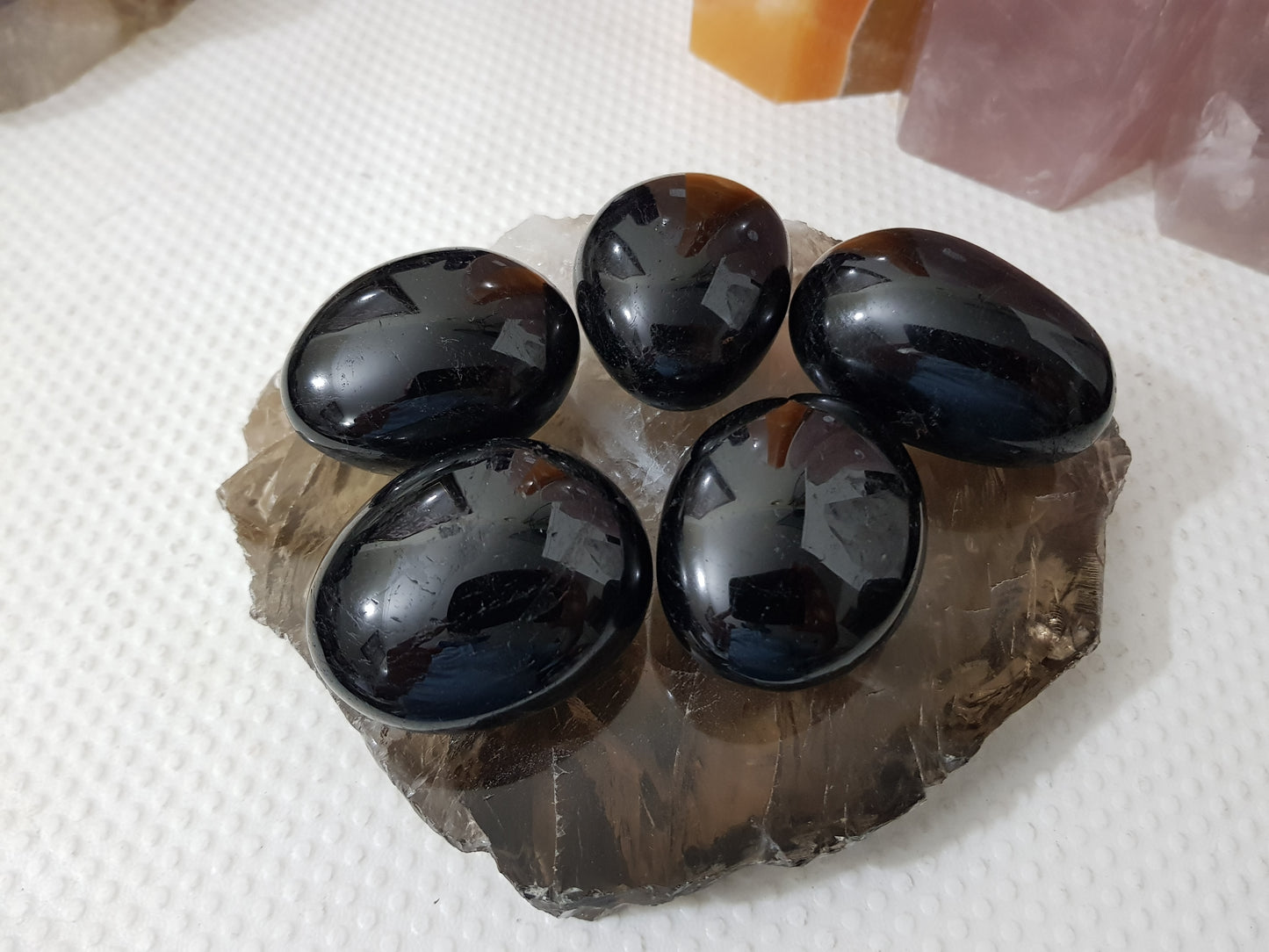 Black Tourmaline Crystal Palmstone