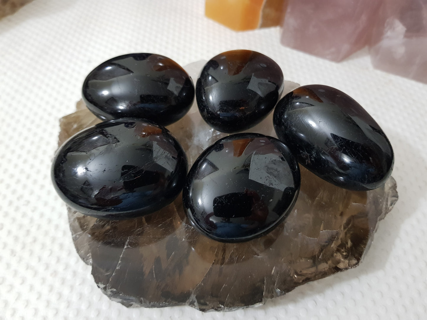 Black Tourmaline Crystal Palmstone